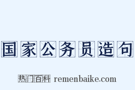 国家公务员造句是什么意思的图片